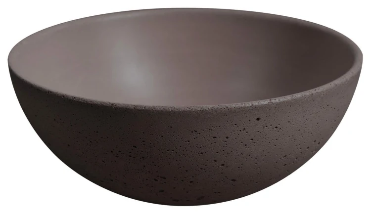 MINOR umywalka betonowa nablatowa, średnica 26cm, ciemnobrązowy mat #4