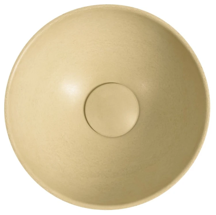 MINOR umywalka betonowa nablatowa, średnica 26cm, żółty mat #3