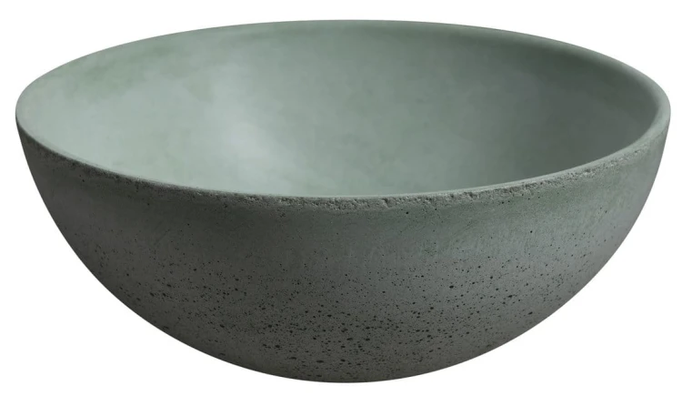 MINOR umywalka betonowa nablatowa, średnica 26cm, zielony mat #4