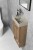 PICCOLINO umywalka betonowa, 30,8x17cm, bateria w lewo, piaskowy mat #8