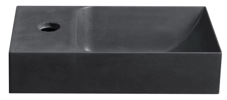 PICCOLINO umywalka betonowa, 30,8x17cm, bateria z lewej strony, antracyt mat #3