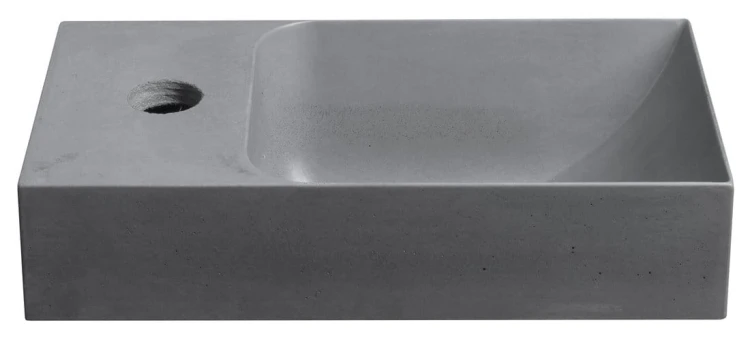 PICCOLINO umywalka betonowa, 30,8x17cm, bateria z lewej strony, szary mat #3