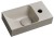 PICCOLINO umywalka betonowa, 30,8x17cm, bateria z prawej strony, piaskowy mat