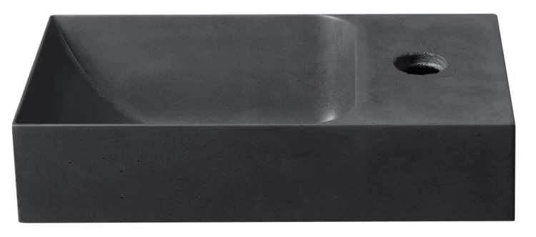 PICCOLINO umywalka betonowa, 30,8x17cm, bateria z prawej strony, antracyt mat #6
