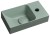 PICCOLINO umywalka betonowa, 30,8x17cm, bateria z prawej strony, zielony mat