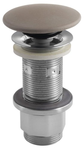 Korek umywalkowy 5/4'', klik-klak, betonowy grzybek, 10-80mm, piaskowy mat