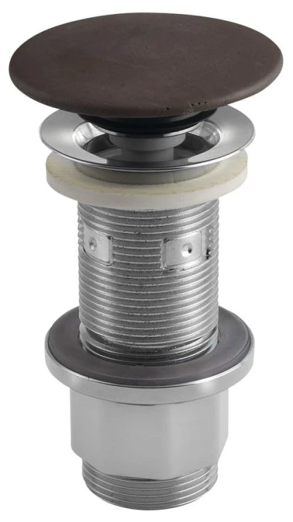 Korek umywalkowy 5/4'', klik-klak, betonowy grzybek, 10-80mm, ciemnobrązowy mat