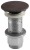 Korek umywalkowy 5/4'', klik-klak, betonowy grzybek, 10-80mm, ciemnobrązowy mat #2