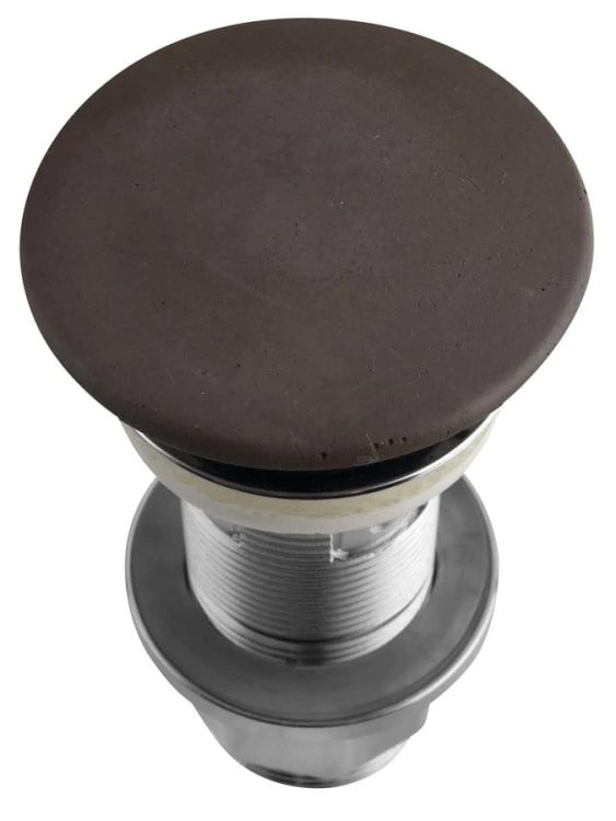 Korek umywalkowy 5/4'', klik-klak, betonowy grzybek, 10-80mm, ciemnobrązowy mat #4