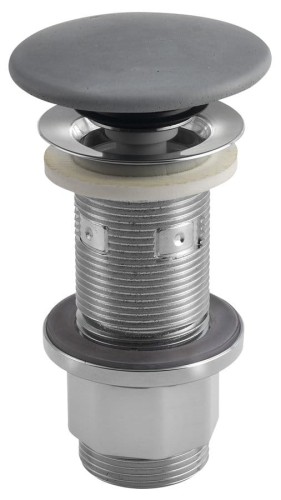Korek umywalkowy 5/4'', klik-klak, betonowy grzybek, 10-80mm, szary mat