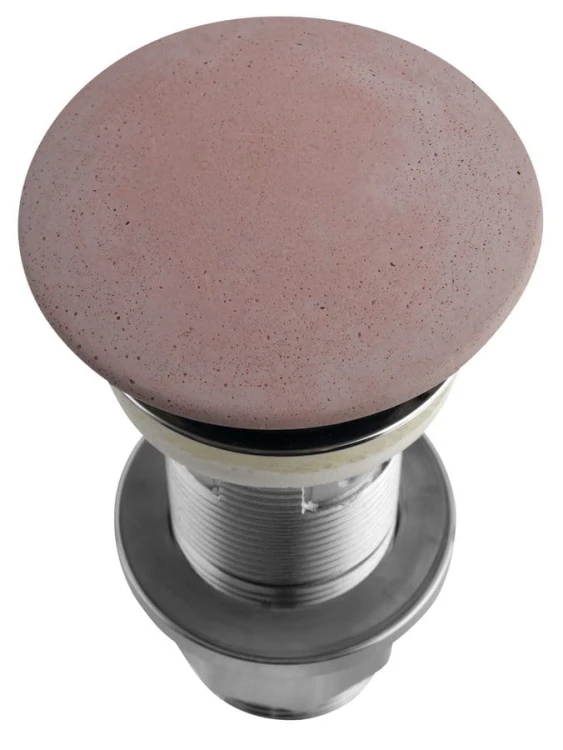 Korek umywalkowy 5/4'', klik-klak, betonowy grzybek, 10-80mm, różowy mat #4