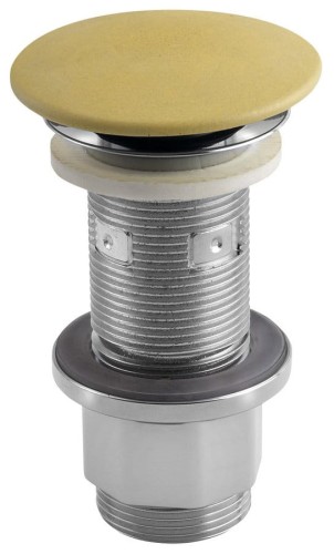 Korek umywalkowy 5/4'', klik-klak, betonowy grzybek, 10-80mm, żółty mat #2