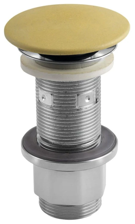 Korek umywalkowy 5/4'', klik-klak, betonowy grzybek, 10-80mm, żółty mat #2