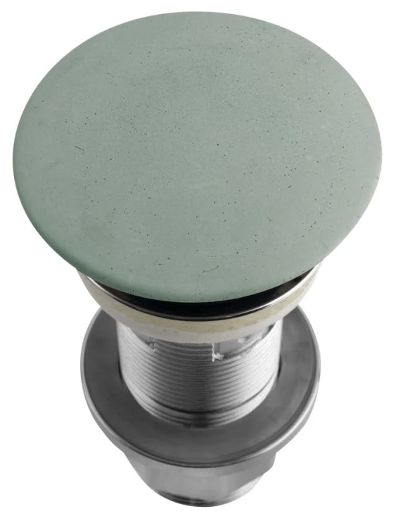 Korek umywalkowy 5/4'', klik-klak, betonowy grzybek, 10-80mm, zielony mat #4