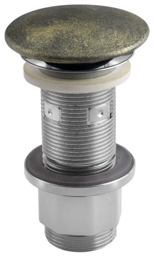 Korek umywalkowy 5/4'', klik-klak, betonowy grzybek, 10-80mm, złoty mat #2