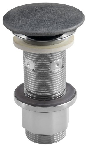 Korek umywalkowy 5/4'', klik-klak, betonowy grzybek, 10-80mm, srebrny mat #2