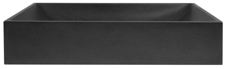 TARANT umywalka betonowa z korkiem, 58x36cm, czarny granit #2