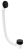 Zestaw odpływowy, klik-klak, długość 1200mm, korek 72mm, czarny mat