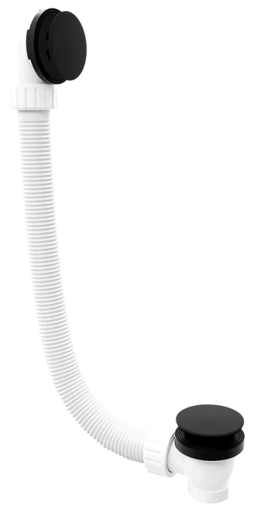 Zestaw odpływowy, klik-klak, długość 1200mm, korek 72mm, czarny mat