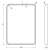 Rysunek techniczny - FLOAT Lustro z podświetleniem LED 50x70cm, białe