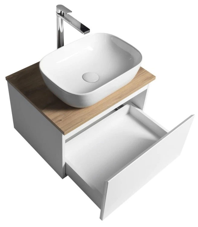 ALTAIR szafka z blatem 58 cm, biały/dąb emporio #3