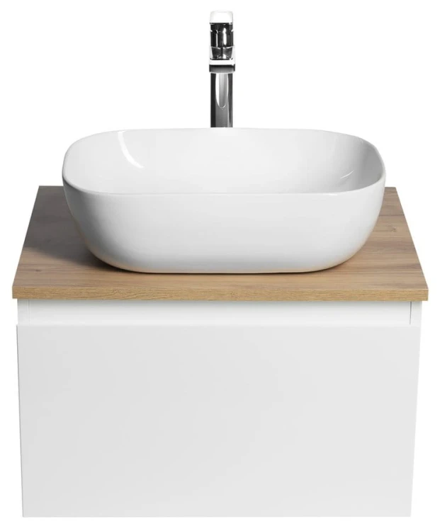 ALTAIR szafka z blatem 58 cm, biały/dąb emporio #4