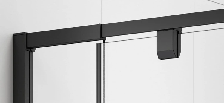 EASY BLACK drzwi prysznicowe obrotowe 760-900mm, szkło czyste #6