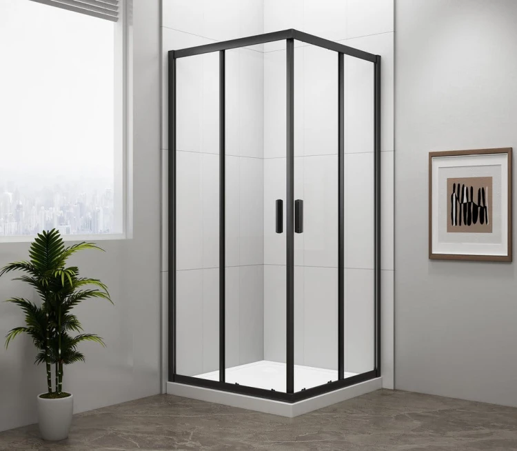 EASY BLACK kabina prysznicowa 900x900mm, szkło czyste