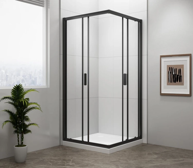 EASY BLACK kabina prysznicowa 900x900mm, szkło czyste #6