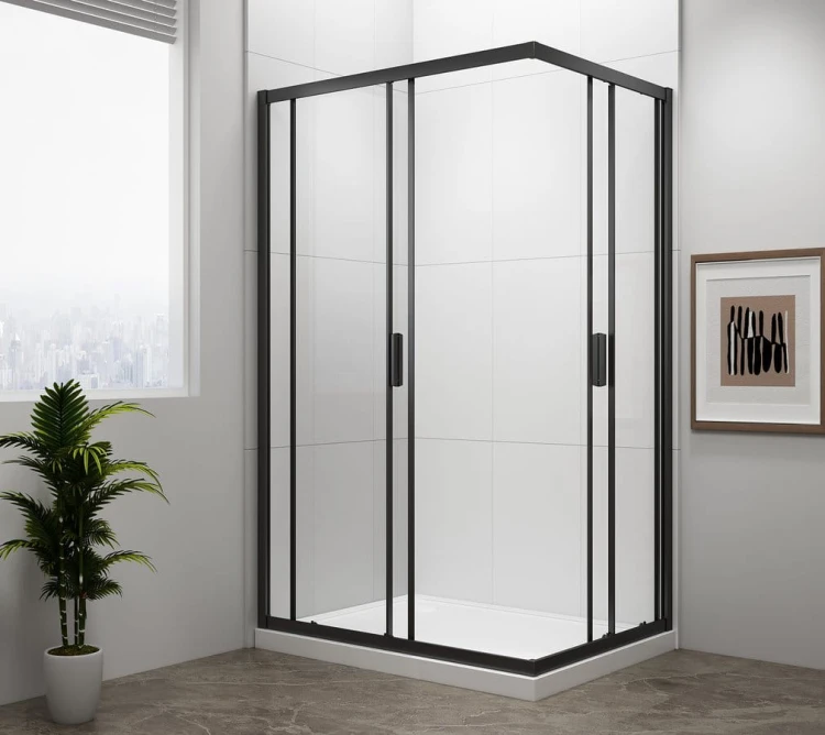 EASY BLACK kabina prysznicowa 900x800mm, szkło czyste #6