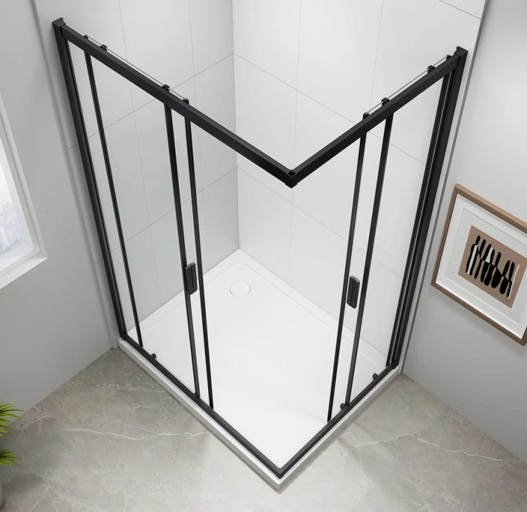 EASY BLACK kabina prysznicowa 900x800mm, szkło czyste #7