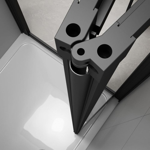 EASY BLACK drzwi prysznicowe składane 800mm, szkło czyste #2