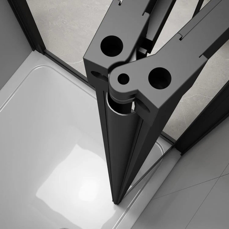 EASY BLACK drzwi prysznicowe składane 800mm, szkło czyste #2