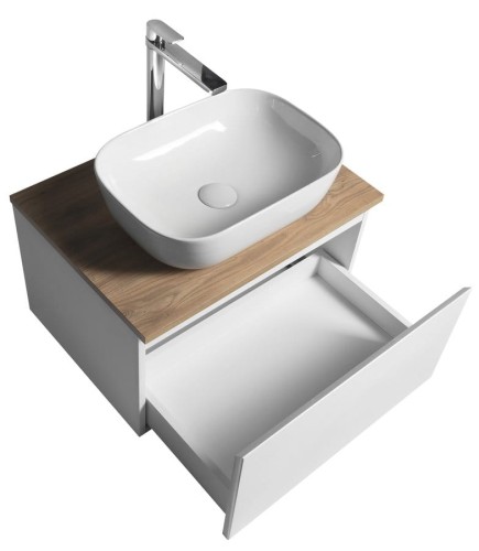 ALTAIR szafka z blatem 62,5 cm, biały/dąb emporio #2