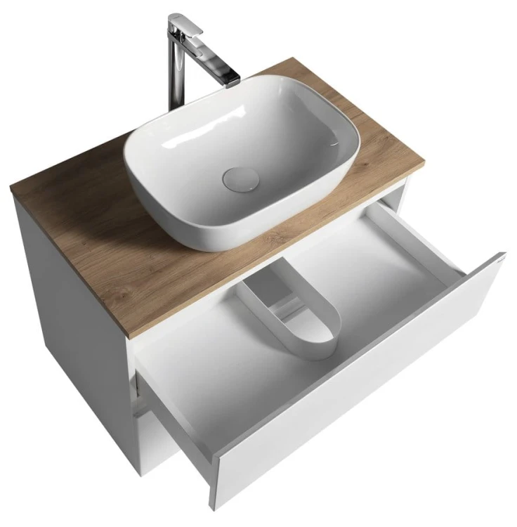 ALTAIR szafka z blatem 78,5 cm, biały/dąb emporio #3
