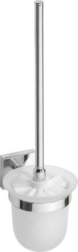 X-SQUARE wisząca szczotka do WC, szkło mleczne, chrom