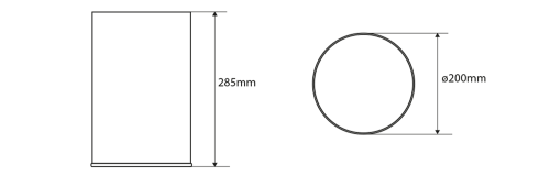 Rysunek techniczny - Kosz na śmieci 9l, stal nierdzewna mat
