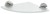 X-ROUND półka szklana narożna, ćwierćokrągła 200x200mm, chrom/szkło mleczne