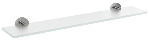 X-ROUND półka szklana 600mm, chrom/szkło mleczne