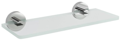X-ROUND półka szklana 200mm, chrom/szkło czyste