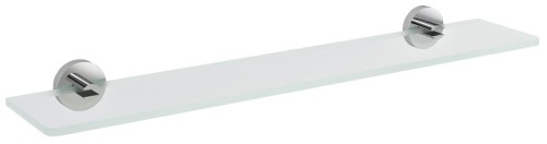 X-ROUND półka szklana 500mm, chrom/szkło czyste