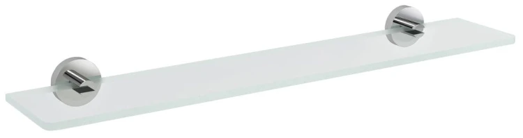 X-ROUND półka szklana 500mm, chrom/szkło czyste