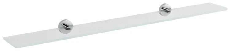 X-ROUND półka szklana 900mm, chrom/szkło czyste