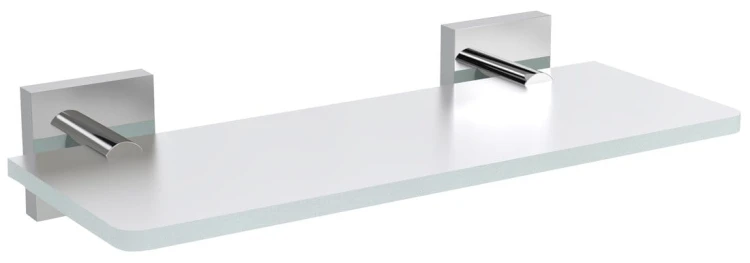 X-SQUARE półka szklana 300mm, chrom/szkło mleczne