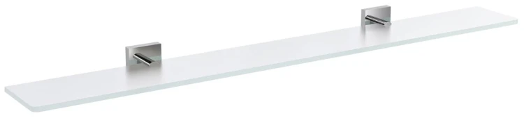 X-SQUARE półka szklana 800mm, chrom/szkło mleczne