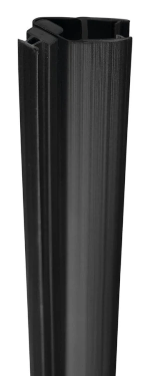 Zestaw uszczelek magnetycznych, 45°, szkło 8mm i profil, 2000mm, czarny