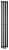 PILON grzejnik łazienkowy 270x1800mm, 4 wieszaki, czarny mat