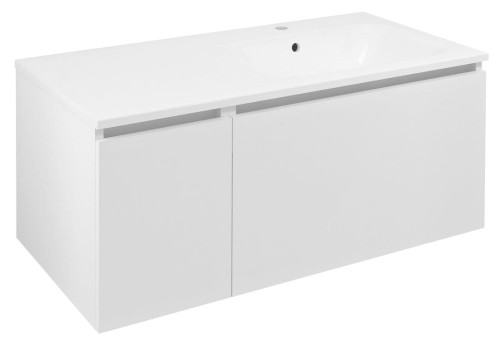 LOREA szafka umywalkowa 100x46x51,5cm (30+70cm), prawa, biały mat