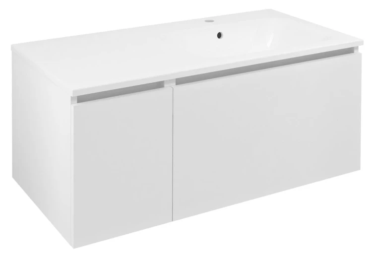 LOREA szafka umywalkowa 100x46x51,5cm (30+70cm), prawa, biały mat
