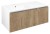 LOREA szafka umywalkowa 100x46x51,5cm (70+30cm), lewa, dąb Alabama/biały mat